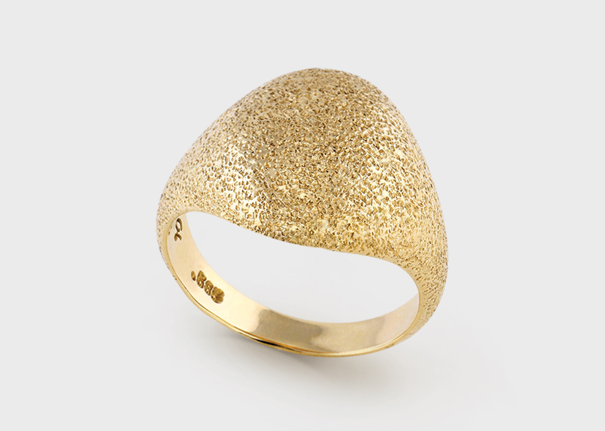 Imperfect Grace  14K yellow gold ring.